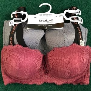 2 pack of Bebe pushup bras, size 38DD